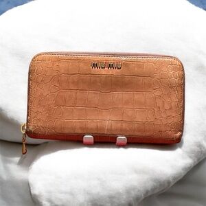 Miu Miu Brown Leather Wallet